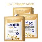 12pcs Anti-wrinkle Collagen Face Mask Moisturizing Anti-aging Repair Brightening skincare Face Sheet Mask Facial Masks Skin Car