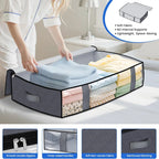 4 Pack Under Bed Storage Containers Blanket Storage Bag Shoe Storage and Organization Space-Saving Bedding Organizer for Bedroom
