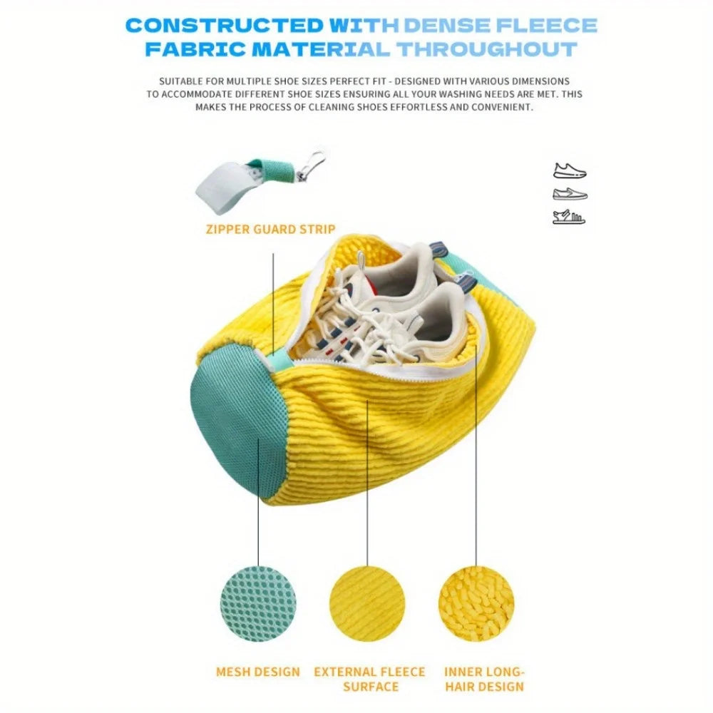 Dryer shoe bags built-in laundry room shoes cleaning, reusable washing machine exquisite clothing super large durable shoe bags