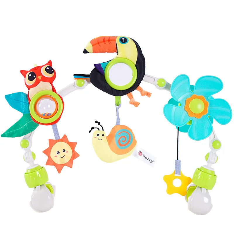 Baby Stroller Arch Mobile Adjustable Musical Cirb Mobile Toys  Versatile Activity Toy Bar for Baby Bouncer Infant Car Seat Toys