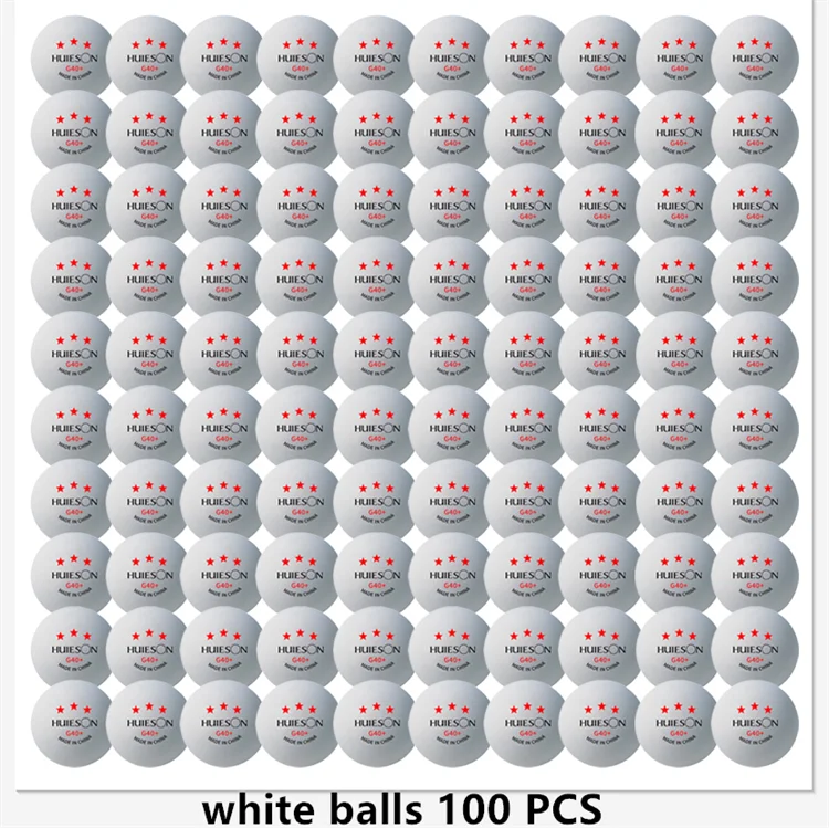 Huieson 3 Star Ping Pong Balls 50~100 PCS ABS 40+ New Material Table Tennis Balls Ping Pong Balls For Competition