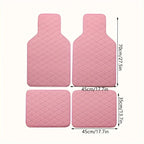 4-piece waterproof PU leather car floor mat - durable and fashionable, all-weather protection, easy to clean, enhances interior
