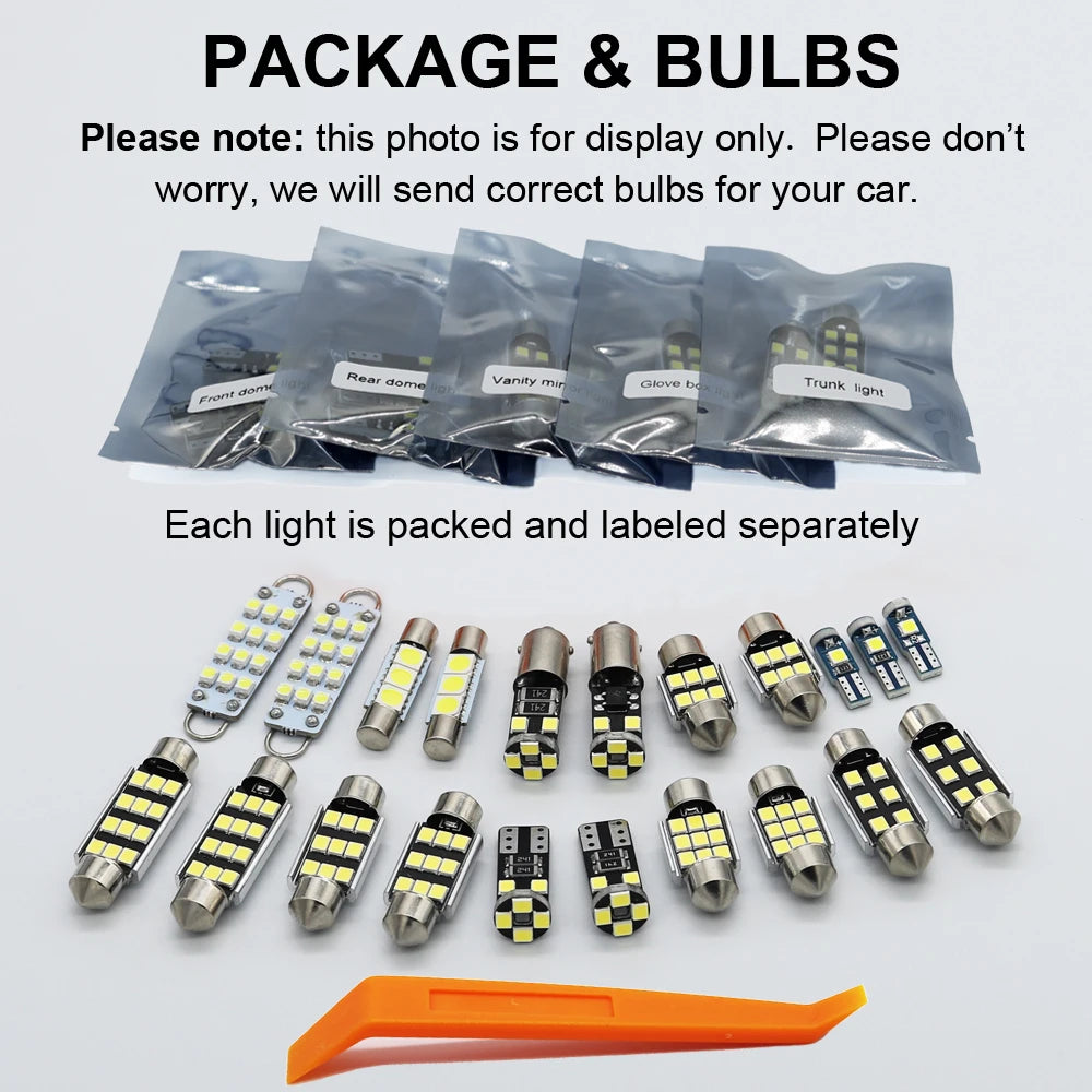 ZITWO 15Pcs LED Bulb Interior Plate Light Kit For Mitsubishi Pajero Montero Shogun 4 MK4 V93 V97 V98 2007- 2021 2022 2023 2024