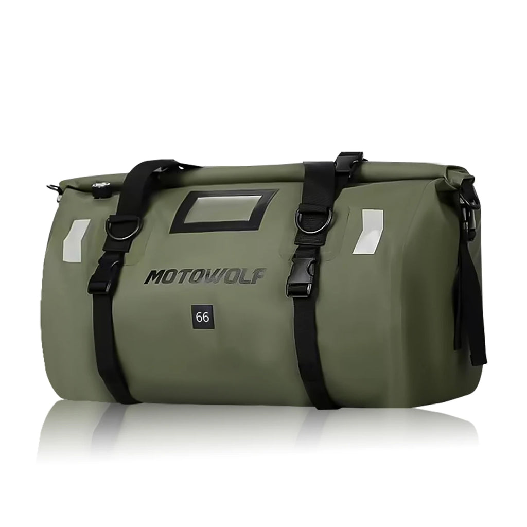 Motorcycle Dry Bag Waterproof Reflective Tail Duffle Bag Skiing Travel Hiking Camping Boating Riding Fishing Outdoor Luggage