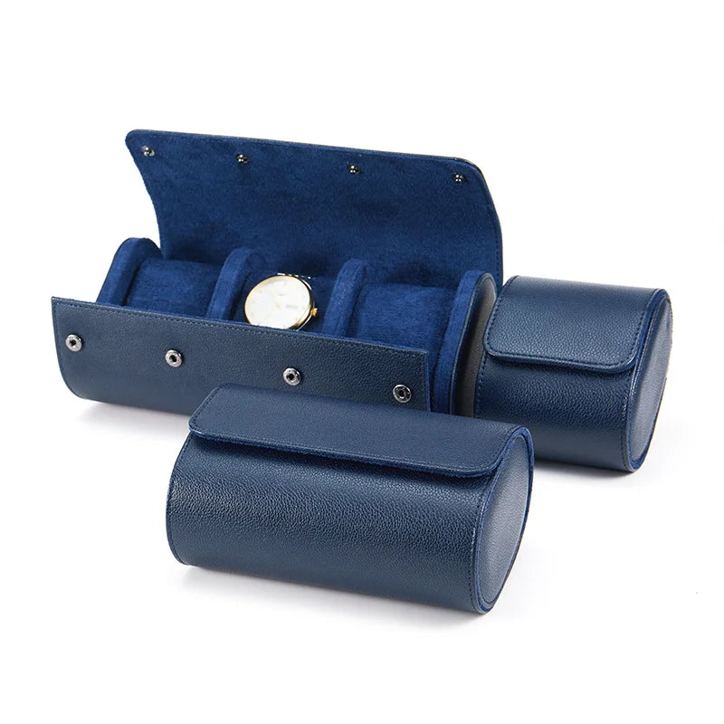 Embers Leather Watch Roll 1 2 3 slots Luxury Genuine Watch Storage Box Travel Bag Watch Case Gift Box Watch Pouch