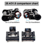 Litepro 25.4 to 31.8 Bicycle Handlebar Stem Folding Bike Table Bmx Bridge Handle Bar Short Power Adjustable Double Stem Riser