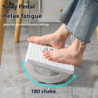 Under Desk Ergonomic Foot Rest Stool with Massage Rollers, Portable, 1pc, Black/Grey/White