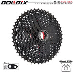 GOLDIX Black MTB Cassete 8/9/10/11/12 Speed 40/42/46/50/50T K7 8/9/10/11/12v Bicycle Freewheel Bicycle Sprocket for Shimano/SRAM