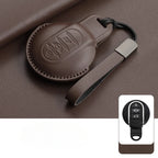 Leather Car Key Case Cover for BMW MINI COOPER S ONE JCW F54 F55 F56 F57 F60 CLUBMAN COUNTRYMAN Remote Fob Holder Shell Keychain