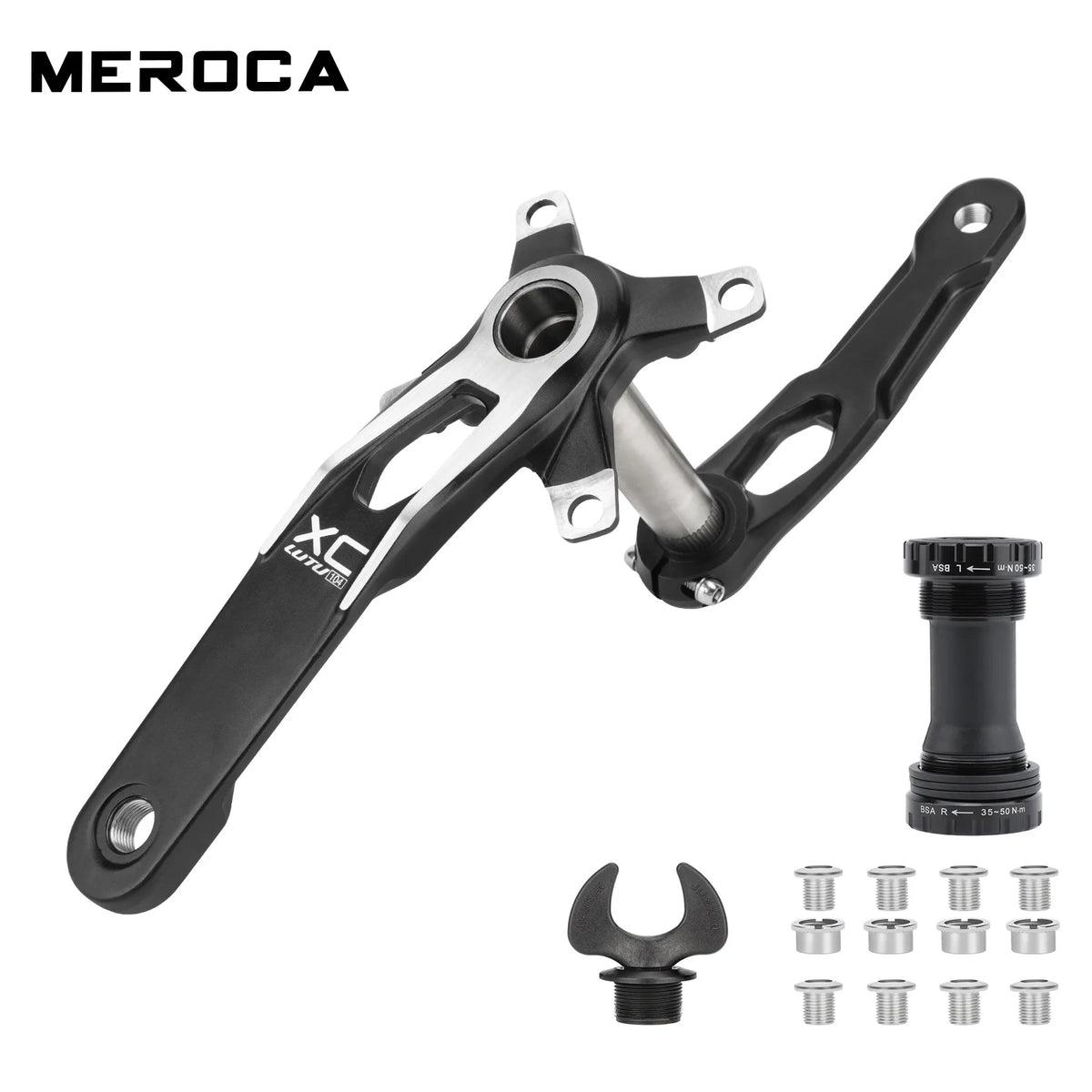 Hollowtech connecting rods 104 bcd 24mm MTB Integrated crankset 170mm mountain bike lightweight crank arm Monoplate cranks