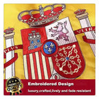 Embroidered Spain Flag Outdoor Durable Waterproof Thicken Oxford Fabric 90x150cm Home Garden National Spanish Flags Banners