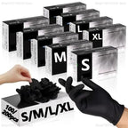 50/100/200pcs Disposable Black Nitrile Gloves, Kitchen, Tattoo, Hair Dye Gloves, Food Processing, Household Small Tools