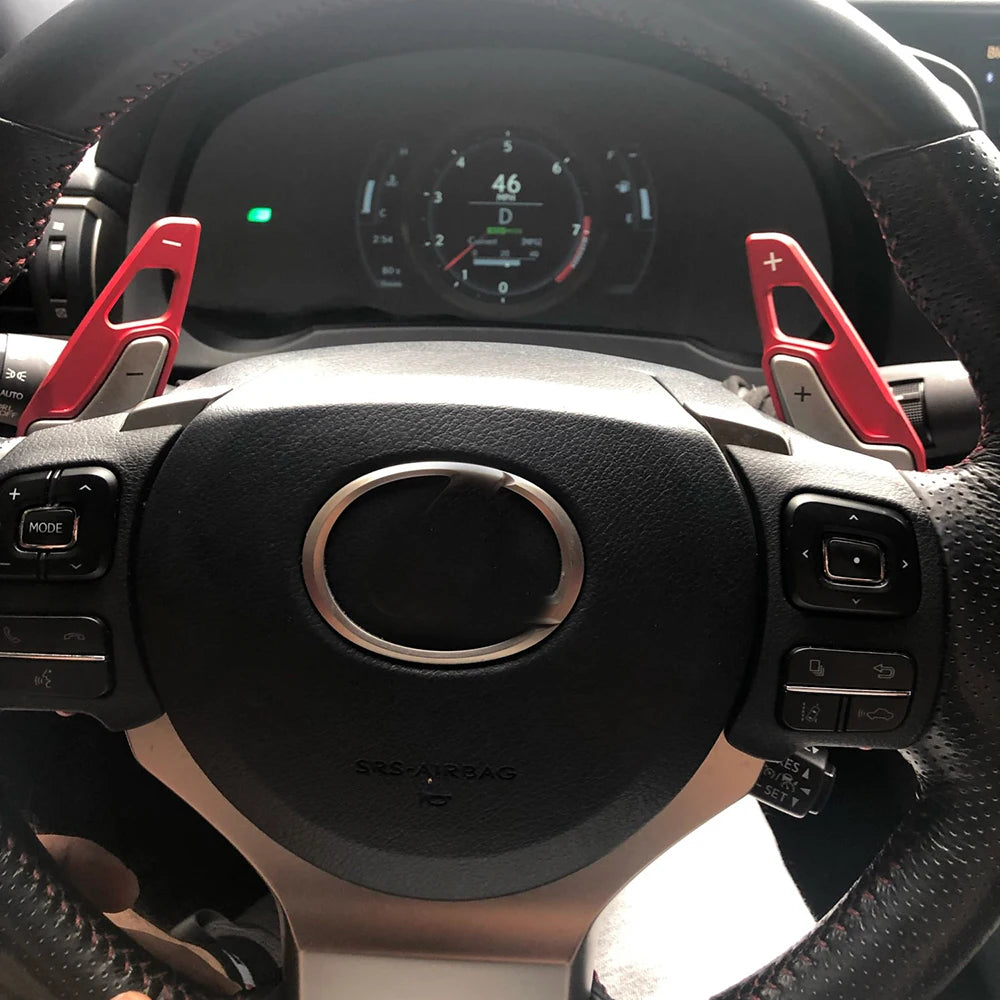 Aluminum Paddle Shifter For Lexus IS200 IS250 IS300 IS350 RC200t RC300 RC350 NX200t Shift Paddle Steering Wheel Paddle Stickers