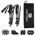 2PCS Ultralight Foldable Trekking Poles Sets Telescopic Nordic Walking Sticks Portable Outdoor Camping Hiking Gear