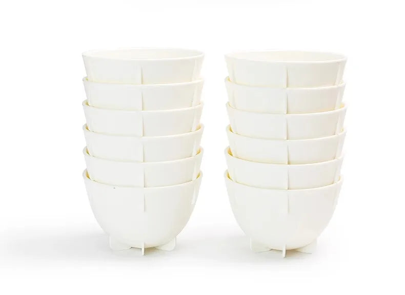 6pcs Coffee Cup Measuring Bowl 200ml/7oz Large Capacity Stackable PP Anti-Shatter Reduced Coffee Evaluation Bowl Barista Tools