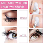 Eyelash Shampoo Cleaning Tools Include 60ML Empty Bottle Foam Dispenser Eyelash Brush Storage Bag Cleaning Nose Brush Eyelash