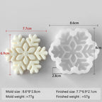Snowflake Candle Silicone Mold DIY Christmas Soap Wax Melt Mold Aroma Stone Decor Handmade Craft Gift Home Decor Holiday Ornamen