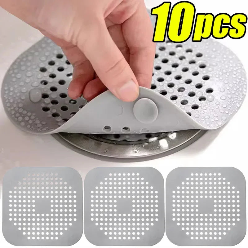 1/10PCS Bathroom Hair Filter Sink Anti-Blocking Strainer Bathtub Shower Floor Drain Stopper Silicone Kitchen Deodorant Plug