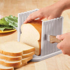 Foldable Bread Slicer Guide for Toast & Loaf Cutting Stand, Homemade Bread Slicing Tool