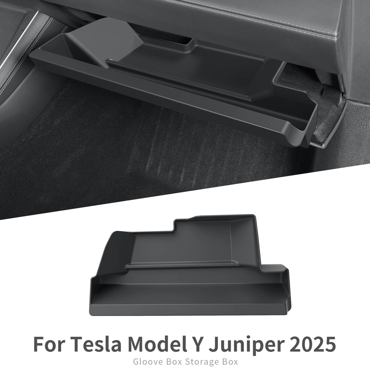 LUCKEASY LHD for Tesla Model Y Launch 2025 2026 Juniper (not for RHD) Car Glove Box Tray Pallet Case Organizer Accessories