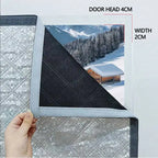 Warm and windproof magnetic self-priming cotton door curtain for kitchen, thickened shading and insulation, easy to install