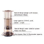 CAFEMASY Portable AeroPress-Style Coffee Maker with Filters, Manual Espresso Press