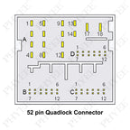 Quadlock Extension Harness Adapter 52 Pin Connector Plug Play Wiring Cable for VW Golf Jetta Polo T-ROC Tiguan Passat Audi