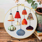 1pc 20X20CM/7.87inch Lighting fixtures Embroidery Starter Kit DIY kit Home Decor Craft Painting Needle Art