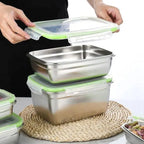 350/550/850ML Large Stainless Steel Food Container Thickened Camping Picnic Box Leak-proof Sealed Refrigerator Lunch Bento Boxes