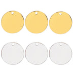20pcs Stainless Steel Round Pet ID Tag Mirror Finish Collar Name Pendant 25-35mm