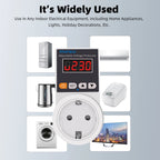 Automatic Voltage Protector Socket 220V 16A Adjustable Over/Under Voltage Cutoff, EU Plug
