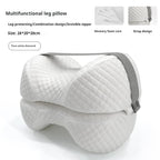 Contoured Knee Pillow for Side Sleepers, Cooling Memory Foam Leg Spacer 1pc 50x30cm
