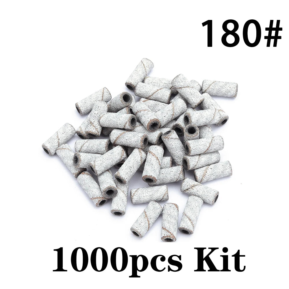 1000pcs 3mm Mini Zebra Nail Sanding Bands Electric Machine Nail Drill Bit UV Gel Acrylic Polish Remover For Nails Accessory Tool