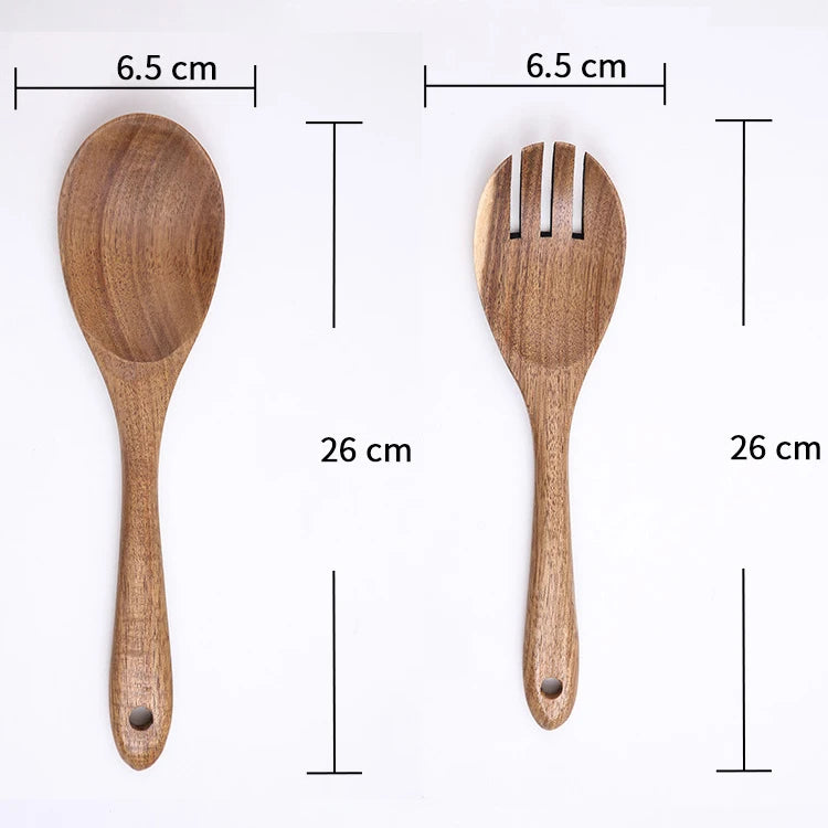 Acacia Wood Salad Soup Bowl Japanese Style Tableware, 20x7.5cm
