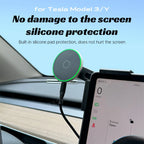 Car Phone Mount Holder 15W Magnetic Wireless Charger Compatible with MagSafe for Tesla Model Y 2026 Launch Model 3 HIGHLAND BYD