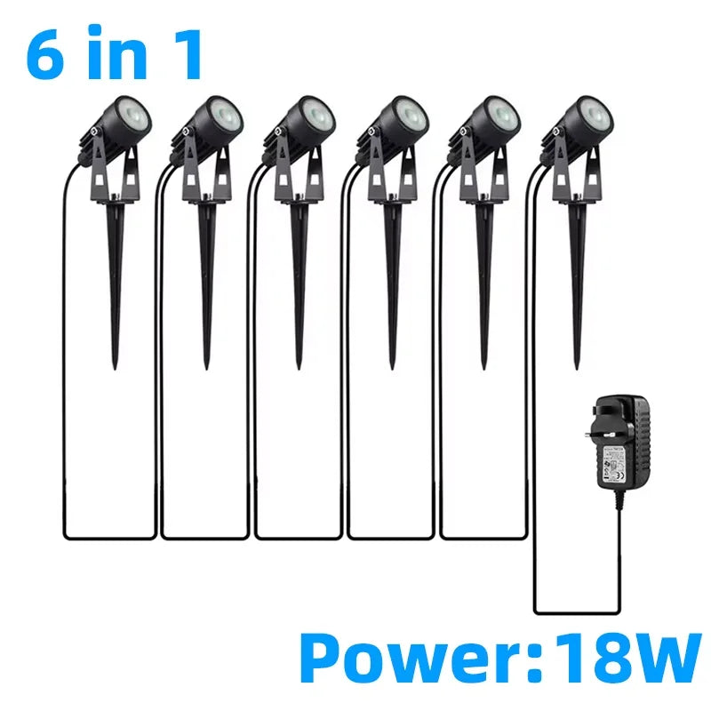 Led Garden Lights Outdoor Lawn Lamp Safety Low Voltage Street Lights IP65 Waterproof 2/4/6/12 in 1 Landscape Lighting Warm White