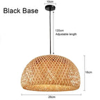 Newest Bamboo Pendant Lamps Ceiling Lights Rattan Wicker Lustre Hand Knit Braiding Suspended Home Dining Braided Decoration HOT