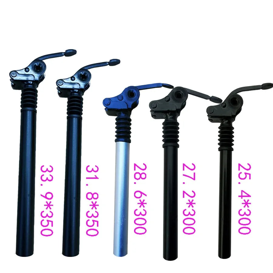 Electric Folding Bicycle E-Bike Shock Absorber Seatpost 25.4mm 27.2mm 28.6mm 31.8mm 33.9mm 34mm 300mm 350mm Bike Shocks SeatPost