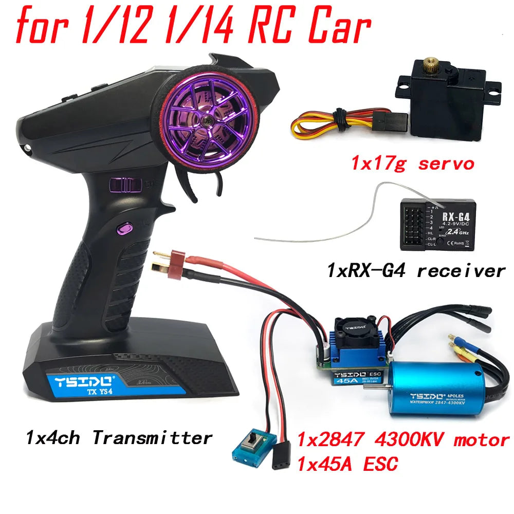 Brushless Combo Upgrade Kit Motor Esc Receiver RC Servo Set  for MJX hyper go HBX REMO Hobby WLtoy 1/12 1/14 1/16 1/18 Car