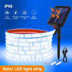 24V Solar Led Strip Light 2835 120LEDs/m Outdoor IP68 Waterproof Red Green Blue Pink Warm White Self-adhesive Garden Decor Lamps