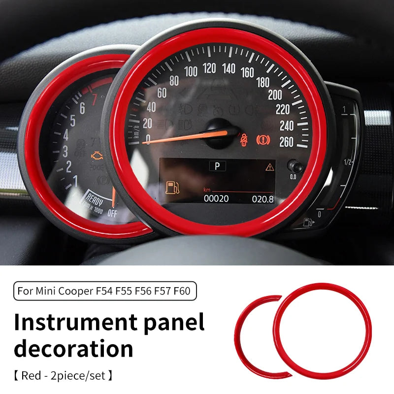 Car Tachometer Decoration Ring For Mini Cooper S F56 F55 F54 F60 Clubman Countryman Dashboard Panel Frame Cover Trim Accessories