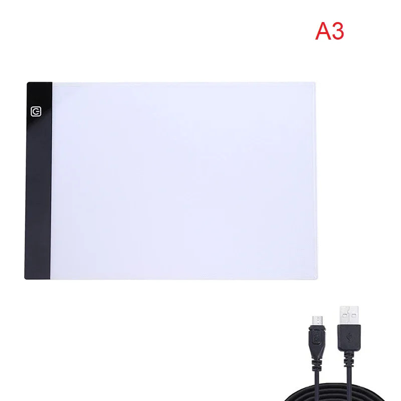 A3/A4/A5 Three Level Dimmable Led Light Pad Drawing Board Pad Tracing Light Box Eye Protection Easier for Diamond Painting