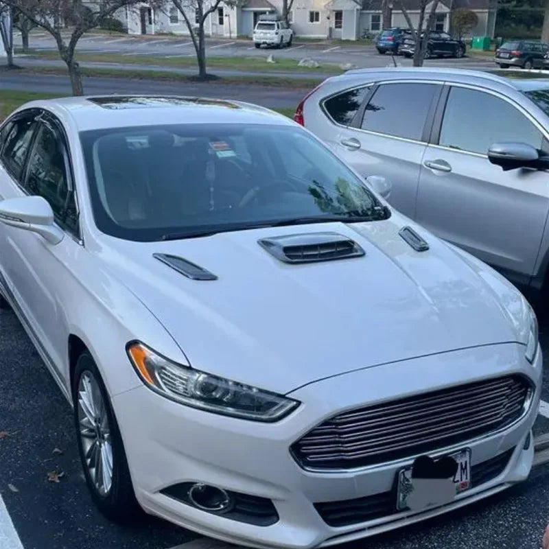 40cm Universal Car Air Flow Decorative Intake Hood Scoop Bonnet Vent Sticker Cover Hood Geared to fit any FLAT Hood Vehicle