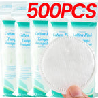 Disposable Soft Circular Makeup Remover Pads Doubles Sided Breathable Cotton Pads for Daily Facial Cleaning Nail Polish Remover