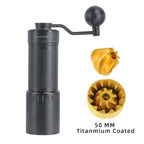HAVMORE Upgrade Manual Coffee Grinder CNC Professional Stainless Steel Diamond Adjustable Manual Burr Coffee Bean Grinding