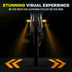 Electric Scooter Turn Signal Rear Light Remote E-bike Tail Light Lamp Rechargeable USB Red/Yellow Light Scooter Accessories