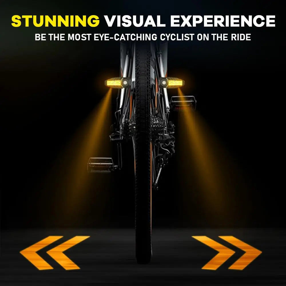 Electric Scooter Turn Signal Rear Light Remote E-bike Tail Light Lamp Rechargeable USB Red/Yellow Light Scooter Accessories
