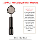 51mm Coffee Bottomless Portafilter With Filter Basket For Homix H11 Oster Cecotec Hibrew Espresso Machine Handle Cafe Tools