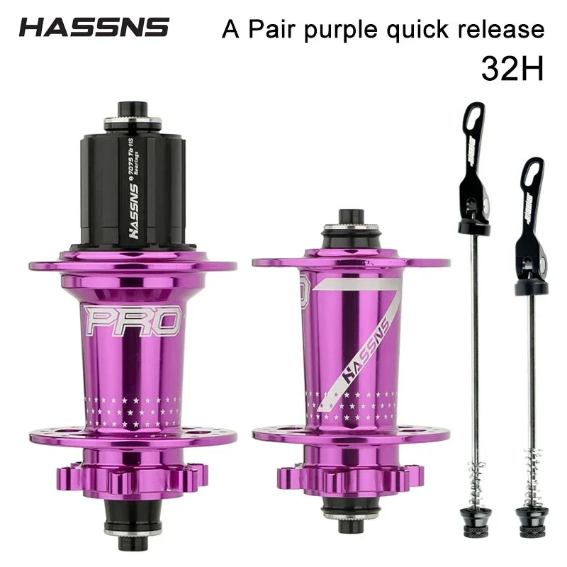 Hassns Cube Pro 7 32/24 Hole mtb Rear K7 Noisy Hub 4 Bearing 6 Pawl 120 Click Bicycle Cube Suitable For 7/8/9/10/11/12 Speeds
