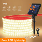 24V Solar Led Strip Light 2835 120LEDs/m Outdoor IP68 Waterproof Red Green Blue Pink Warm White Self-adhesive Garden Decor Lamps